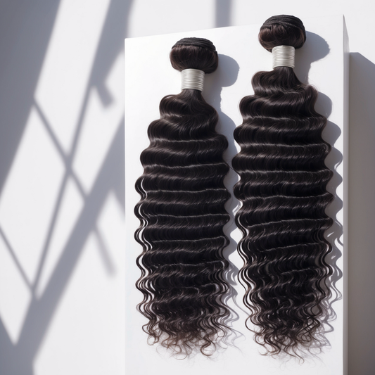 Sweet Deluxe Hair Bundles 3pcs Pack Hair Deep Wave Human Hair