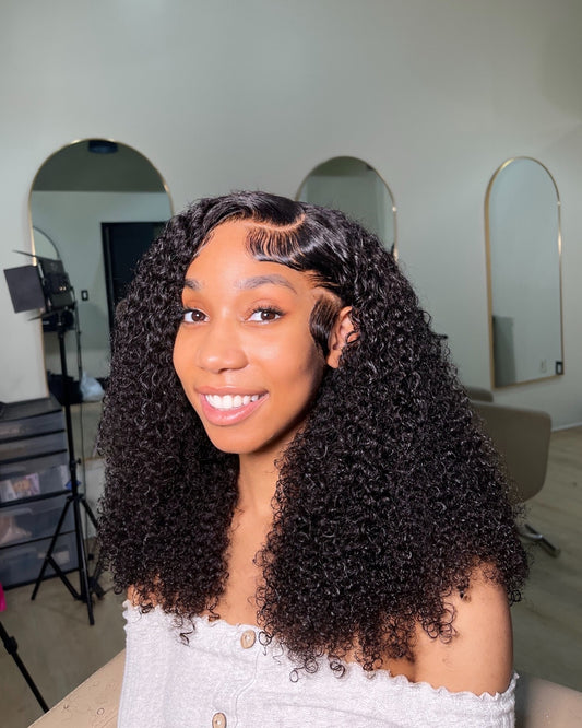 Natural Curly 13x4 HD Full Frontal Wig