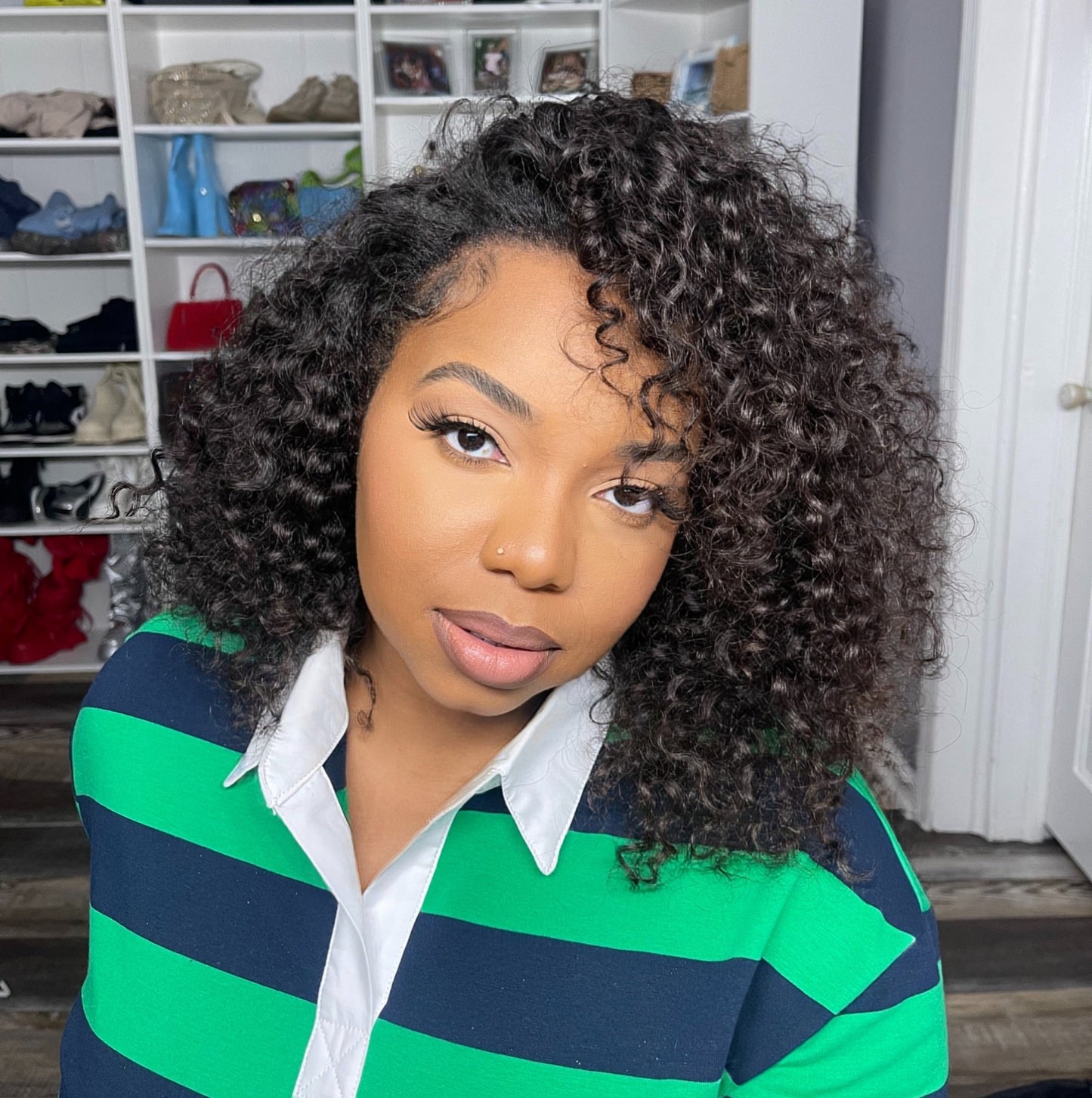Natural Curly Half Wig