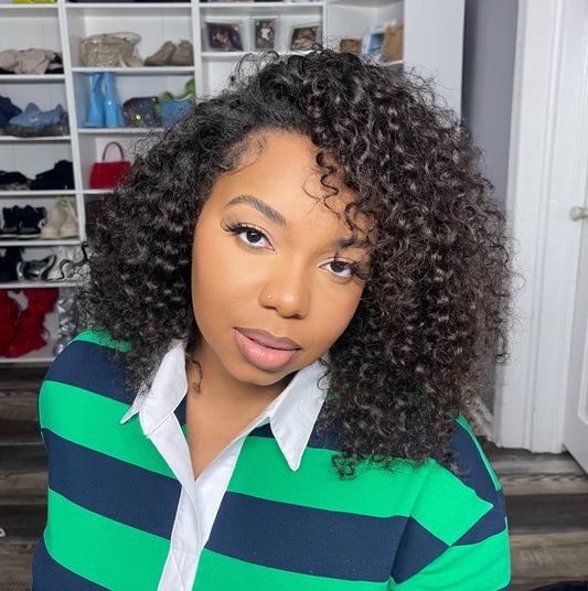 Natural Curly Half Wig